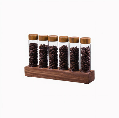 Coffee Bean Storage Container - Glass Display Rack - Stylish Storage