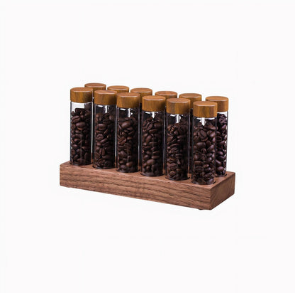 Coffee Bean Storage Container - Glass Display Rack - Stylish Storage