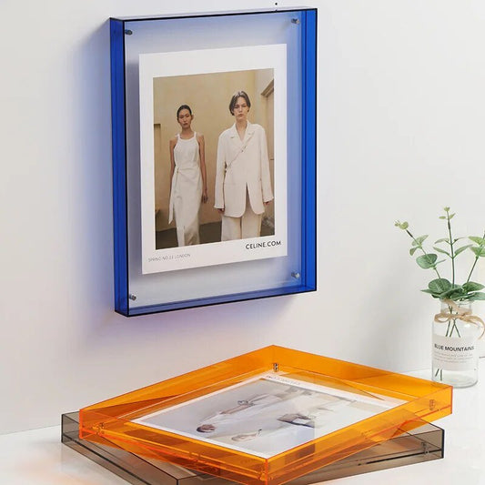 Farbenfroher Bilderrahmen aus Acryl – moderner, bunter Fotorahmen