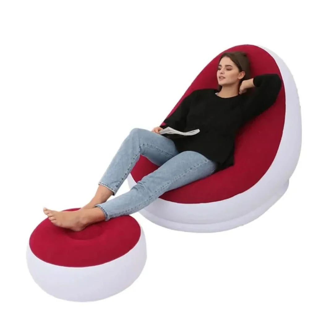 ComfortCraze | Sofá inflable con puf