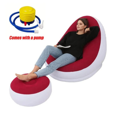 ComfortCraze | Sofá inflable con puf