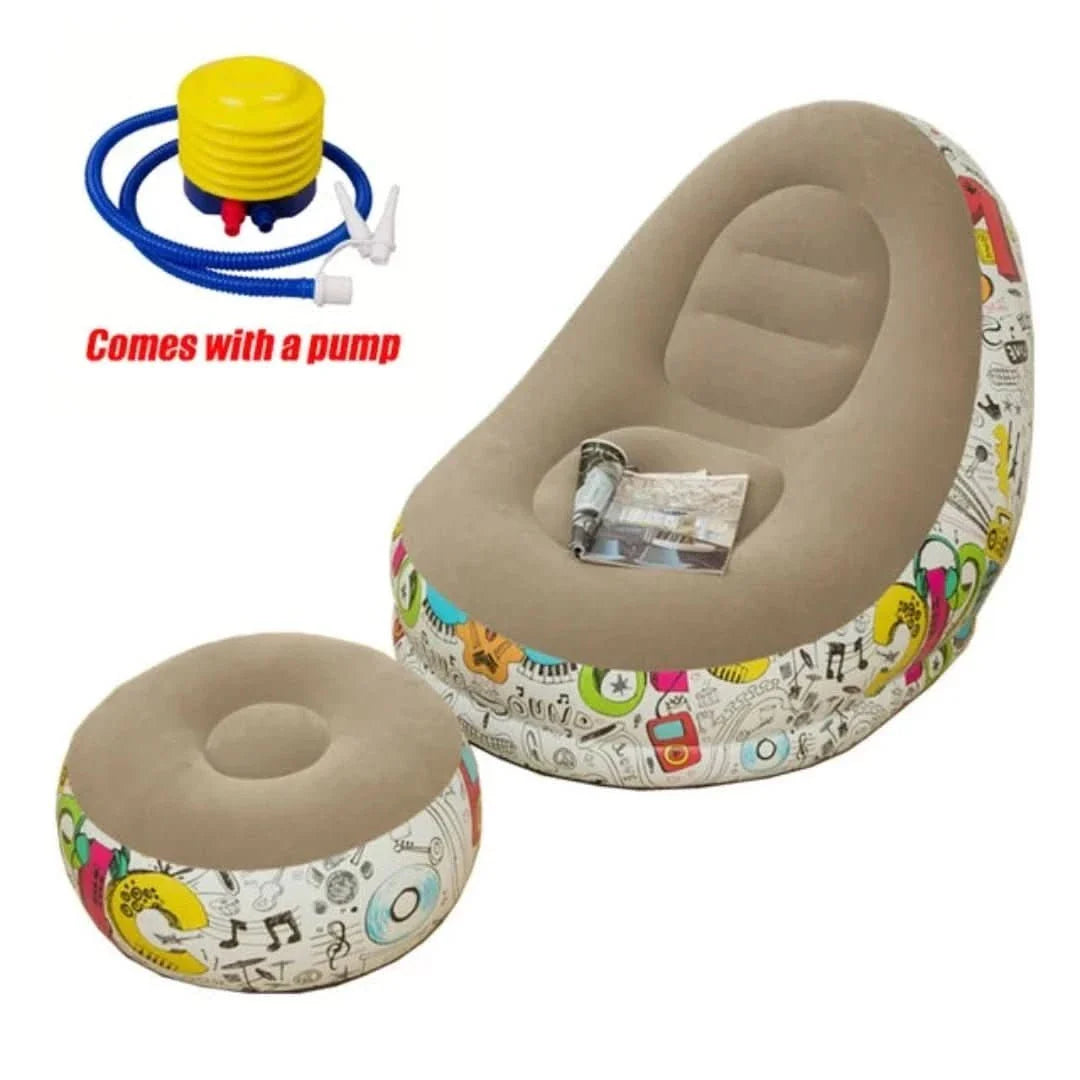 ComfortCraze | Sofá inflable con puf