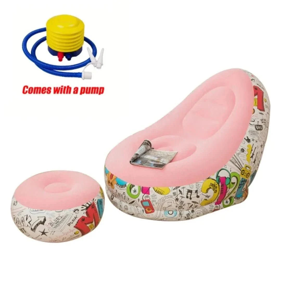 ComfortCraze | Sofá inflable con puf