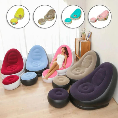 ComfortCraze | Sofá inflable con puf