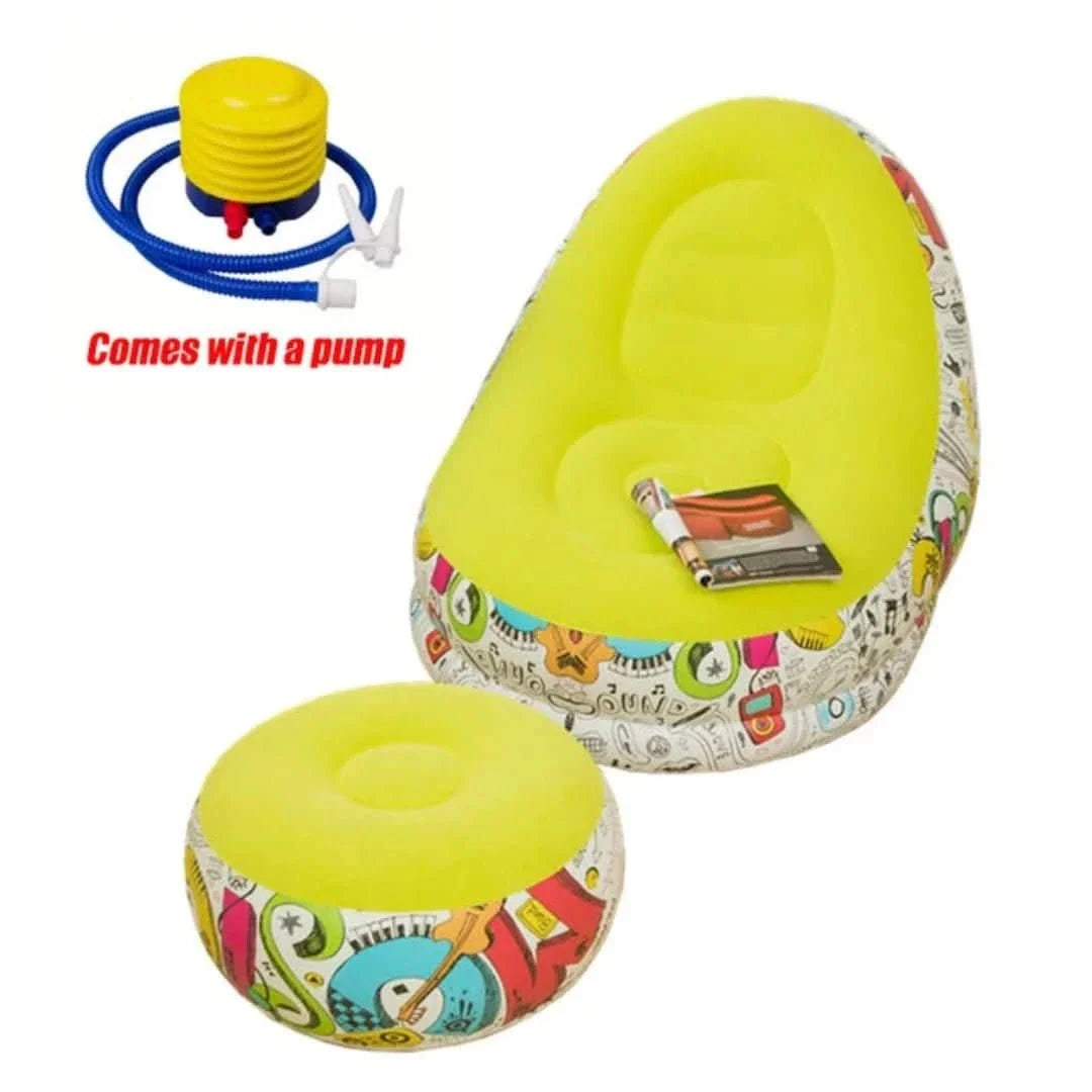 ComfortCraze | Sofá inflable con puf