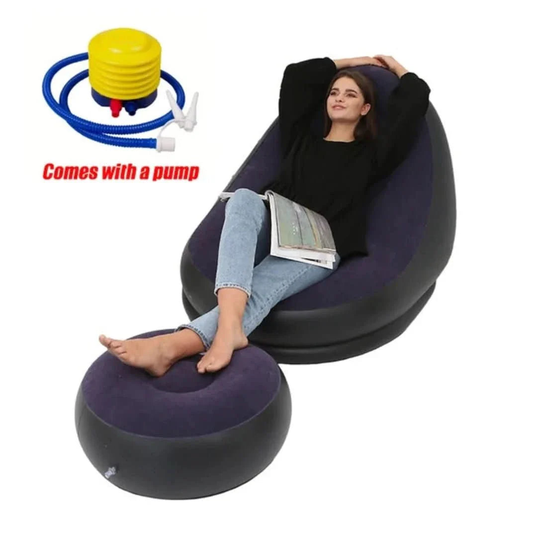 ComfortCraze | Sofá inflable con puf