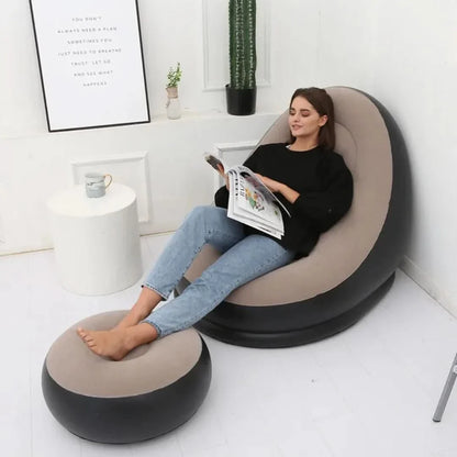 ComfortCraze | Sofá inflable con puf