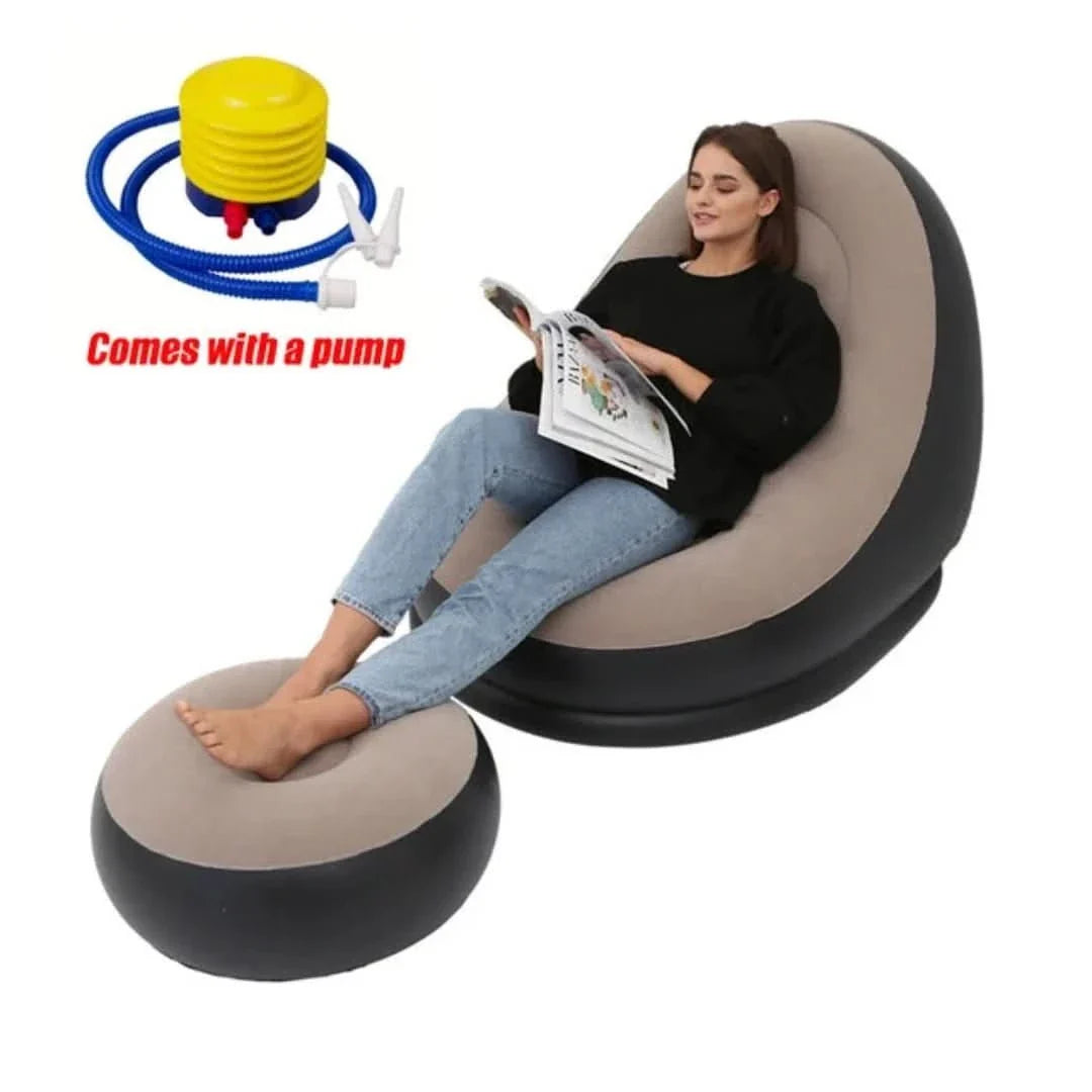 ComfortCraze | Sofá inflable con puf