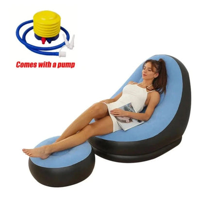 ComfortCraze | Sofá inflable con puf
