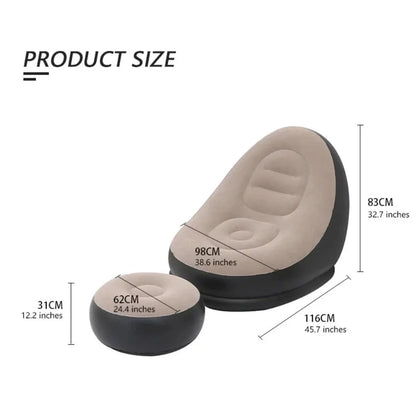 ComfortCraze | Sofá inflable con puf