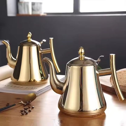 Stainless Steel Kettle - Built-in Filter - Perfect Tea and Coffee