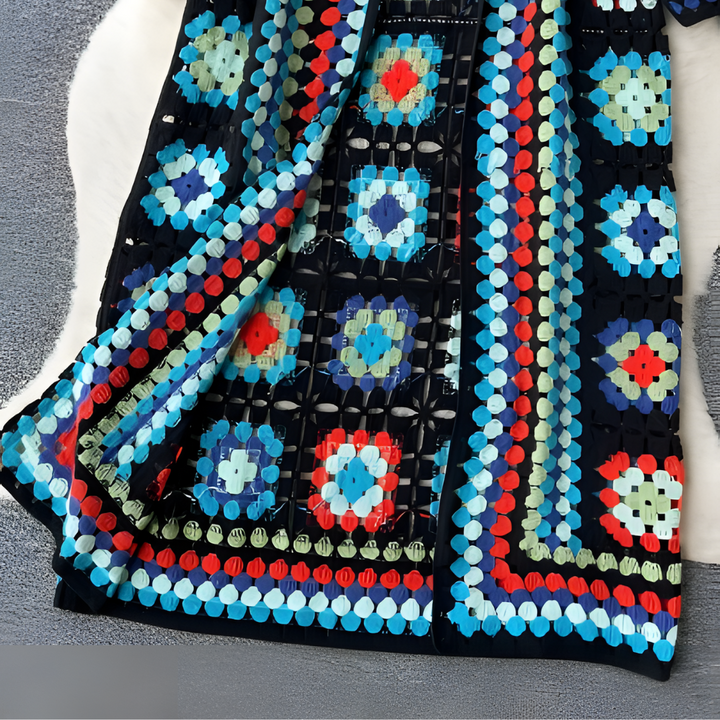 Colourful ladies' cardigan - long cardigan for women