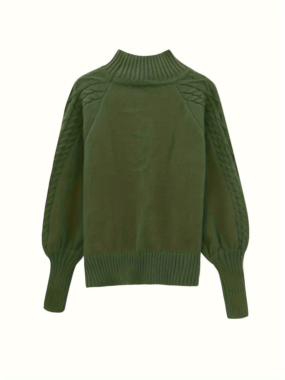 Pullover elegante da donna in maglia con collo alto – comodo