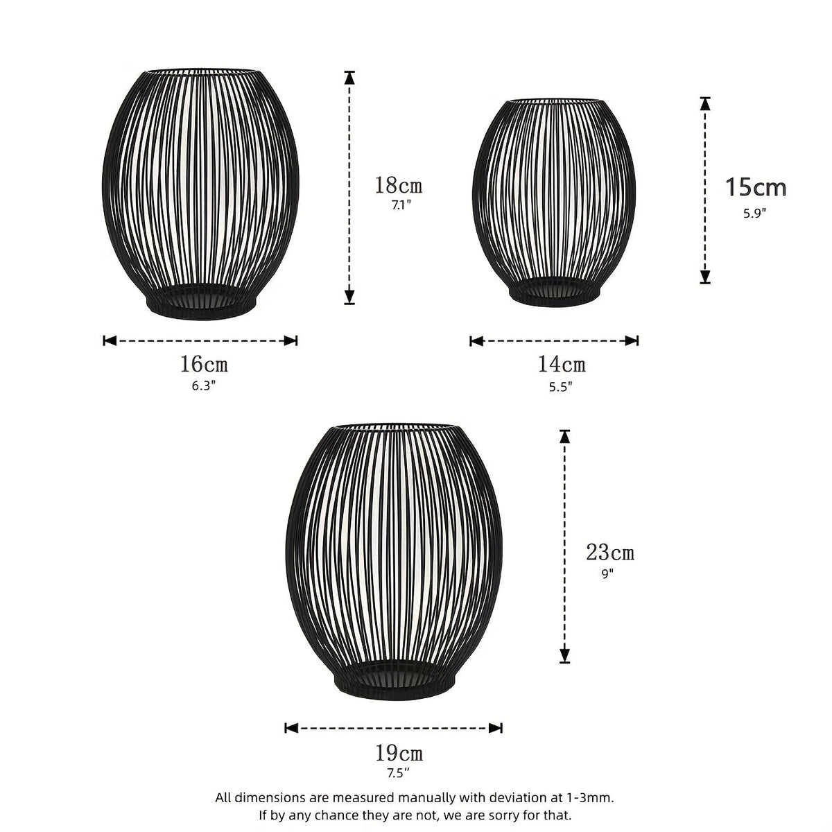 Set di portacandele LunaGlow – Illuminazione elegante e suggestiva