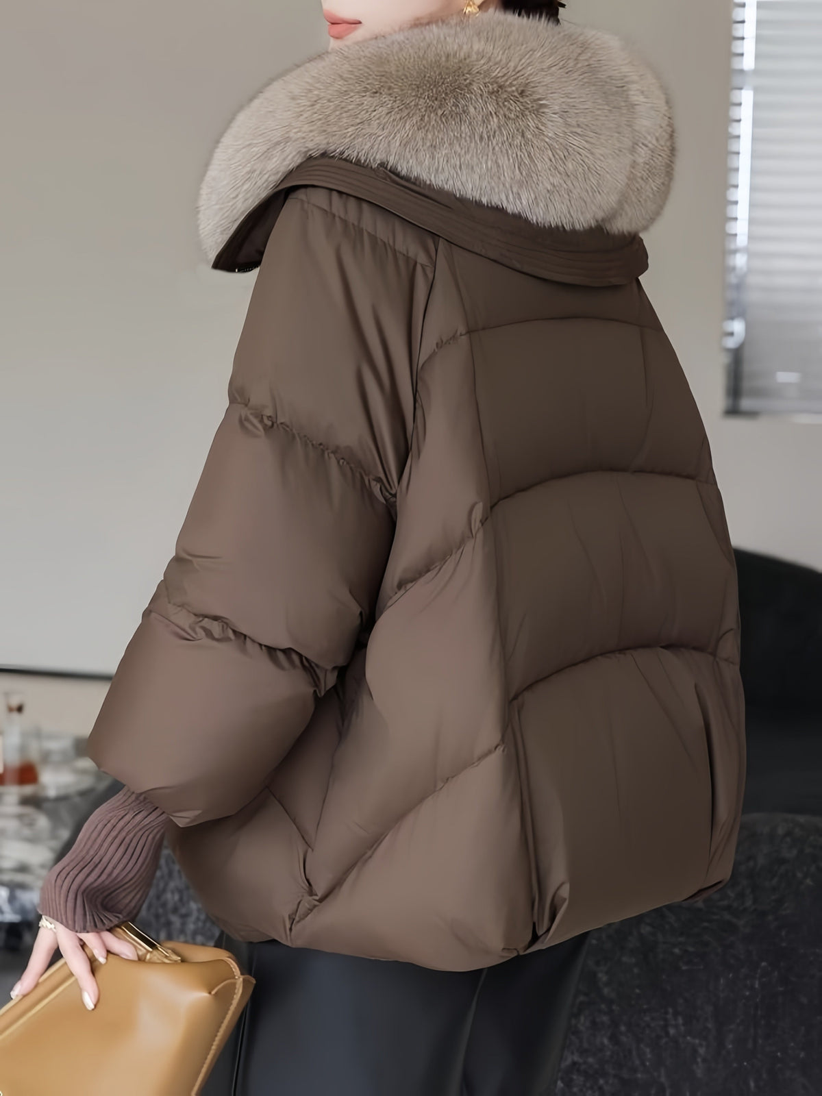 Dámská bomber bunda s odnímatelným límcem – teplá a elegantní