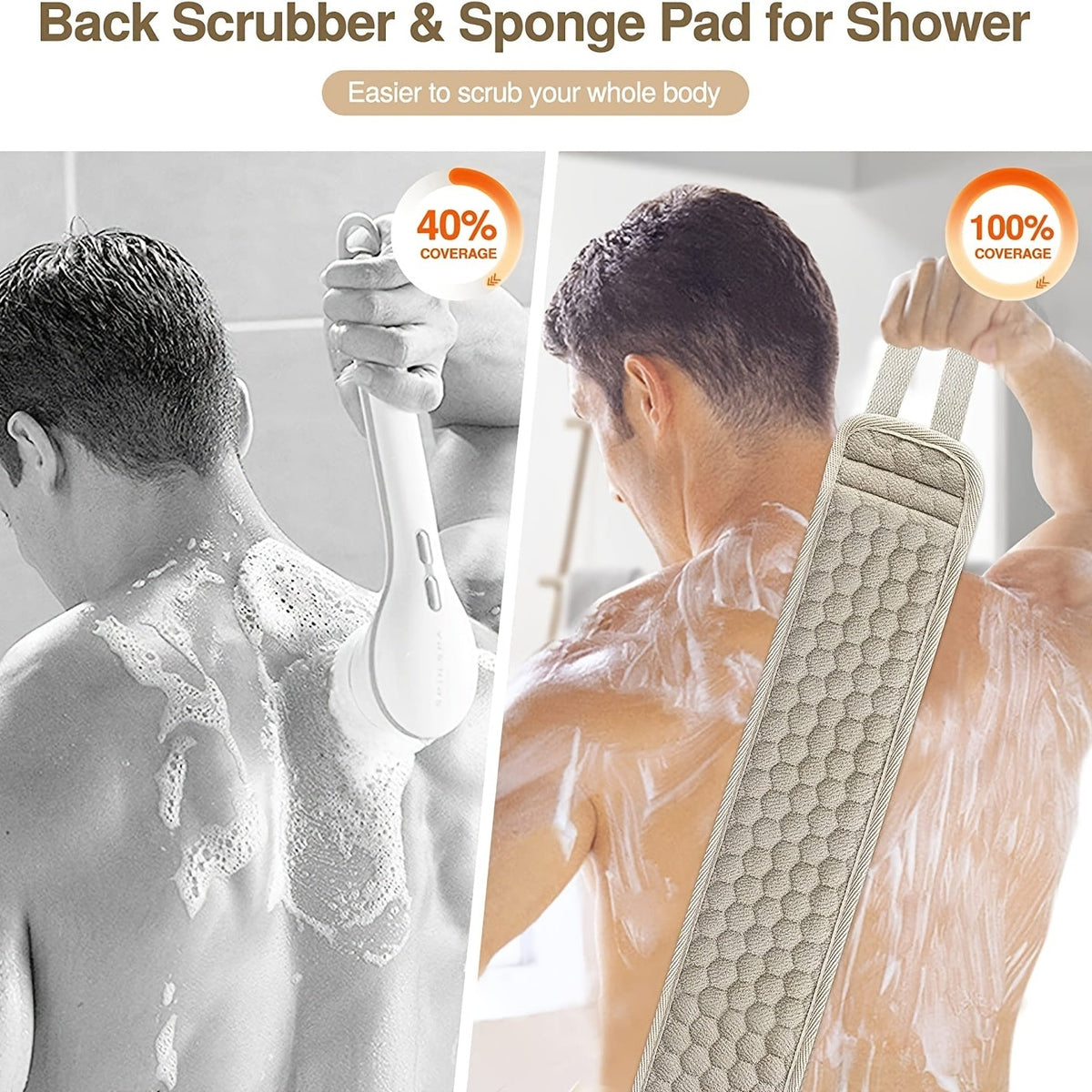 Brosse dorsale confortable pour un nettoyage en profondeur – pratique et revigorante