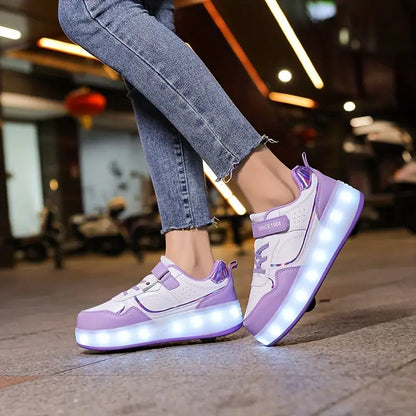 RollGlo - Trendy Roller Skates for Children - with Lights