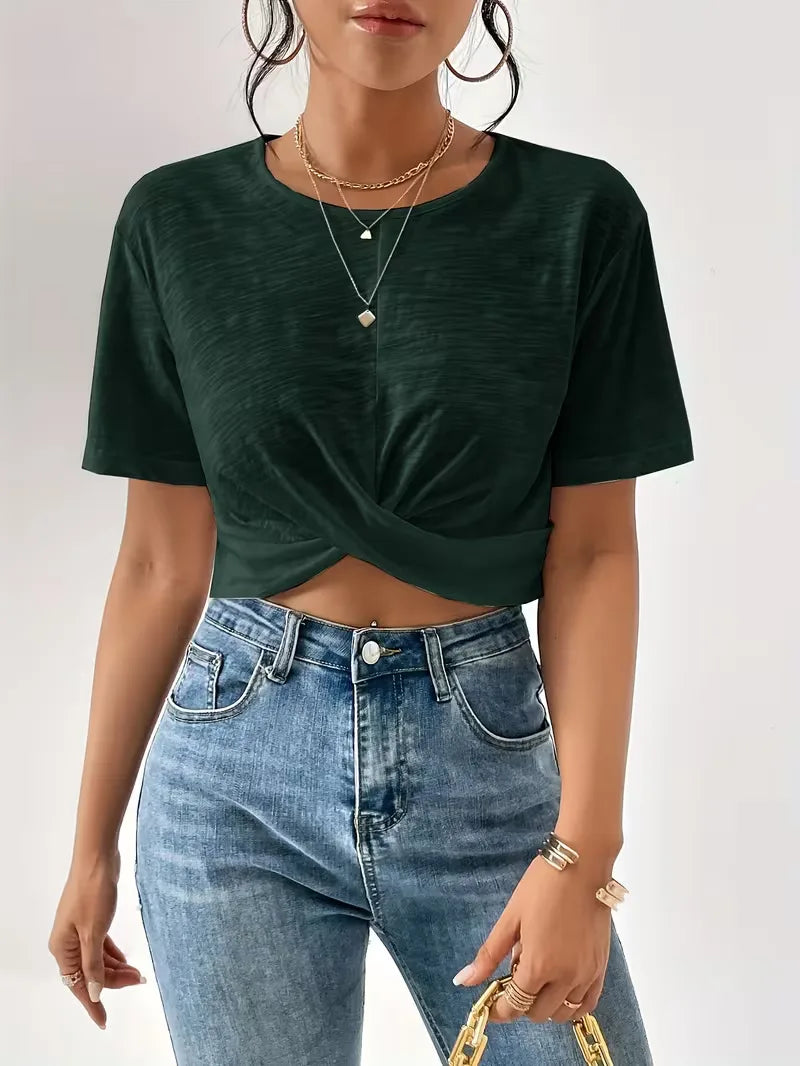 T-shirt avec détail torsadé