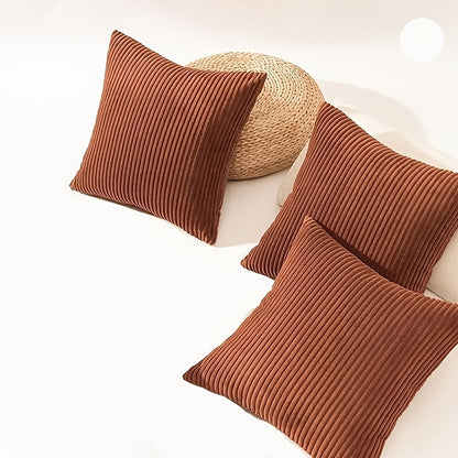 Bohemian Rib Cushion Cover with Stripe Pattern – Soft, Stylish and Decorative