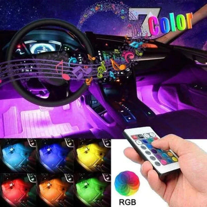 Auto Interior Ambient Lights - (Includes 4 Light Bars)