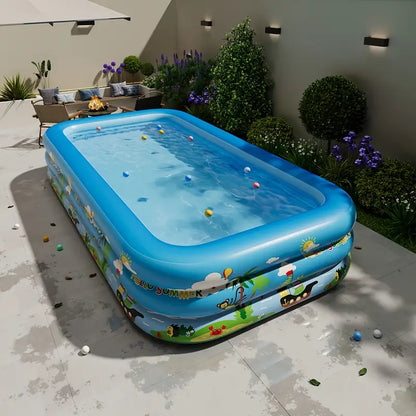 Inflatable Circular Pool with Slide