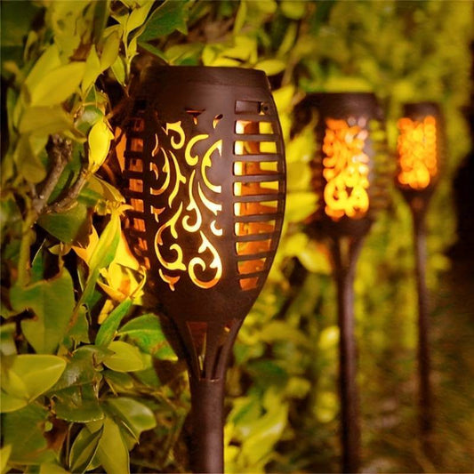 2 faroles solares de jardín para noches mágicas