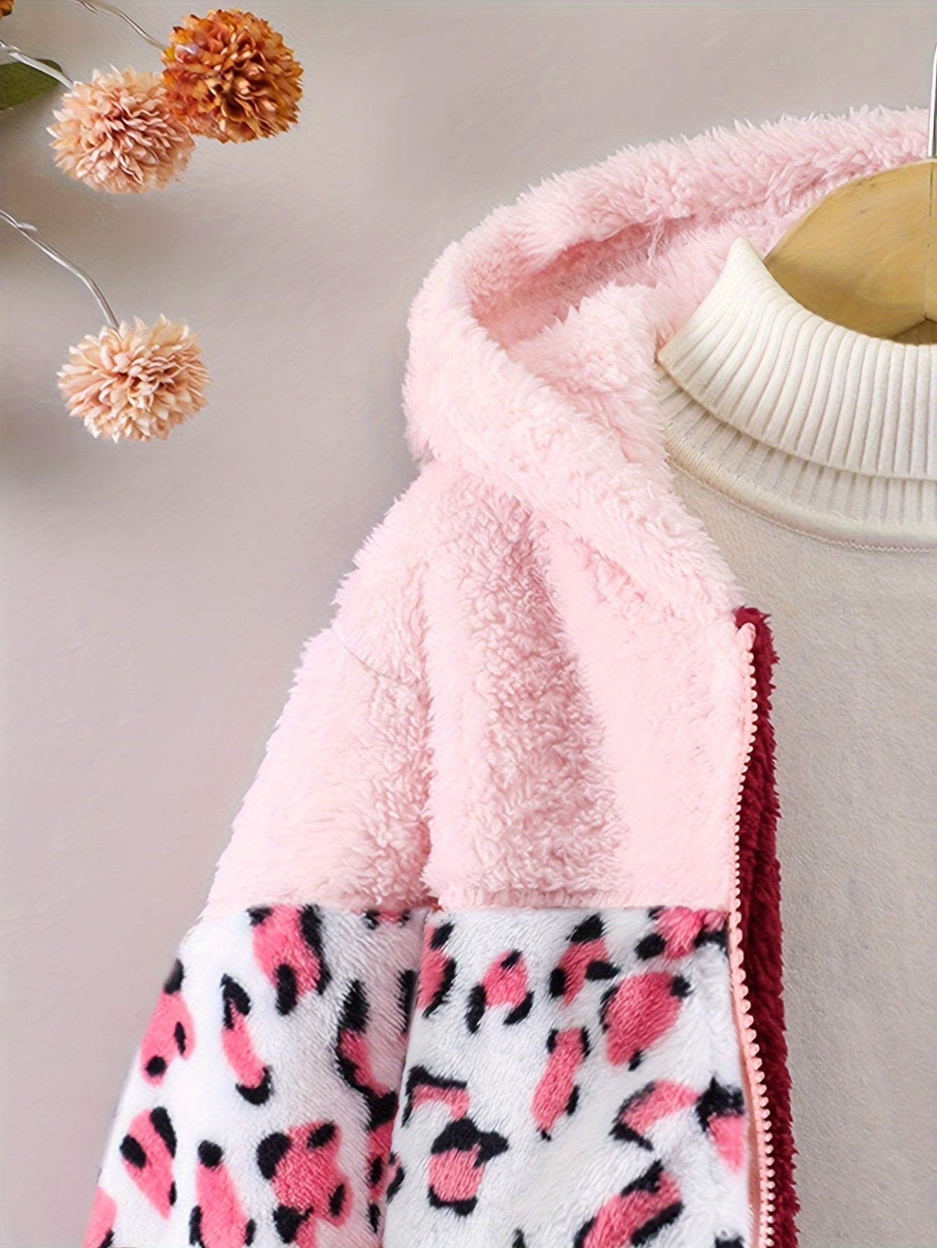 Jacket with Leopard Print and Fleece for Girls - Sasha