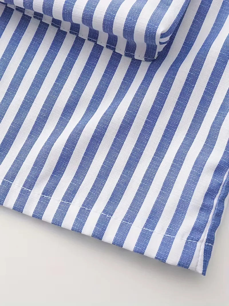Chemise décontractée rayée