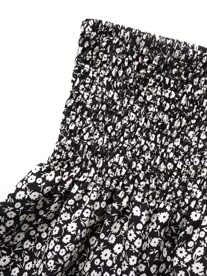 Shorts taille haute avec motif floral
