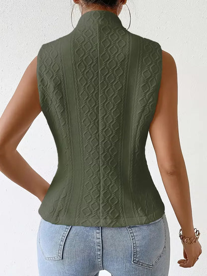 Gilet avec col en V et boutons