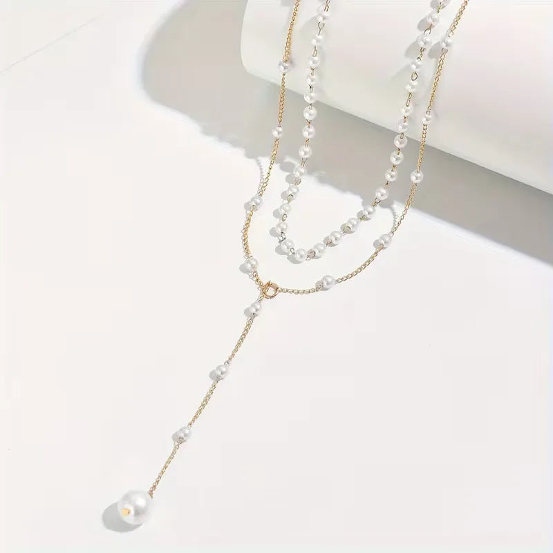 Necklace with Faux Pearls