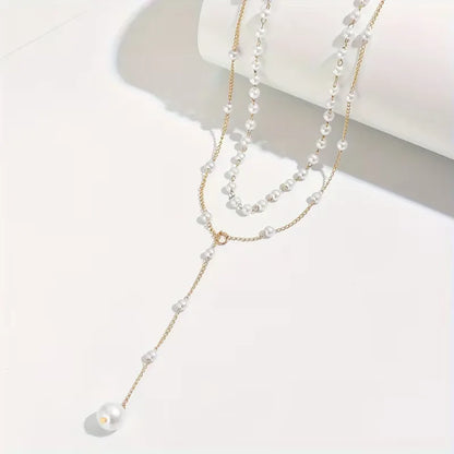 Necklace with Faux Pearls