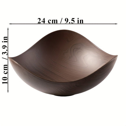 Large Fruit Bowl with Wood Look – Decorative and Practical for Table Use