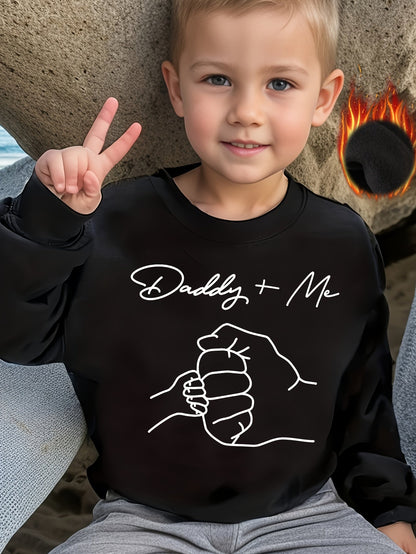 Boys' Casual Sweater with Long Sleeves and Graphic Pattern - Leandro