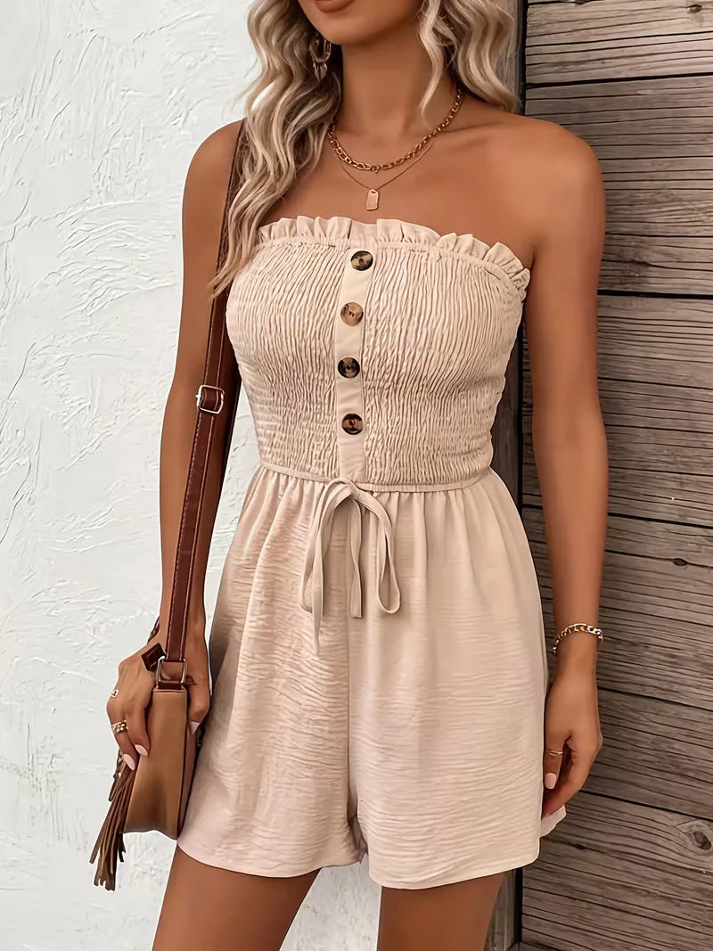 Combinaison bustier à jambes larges