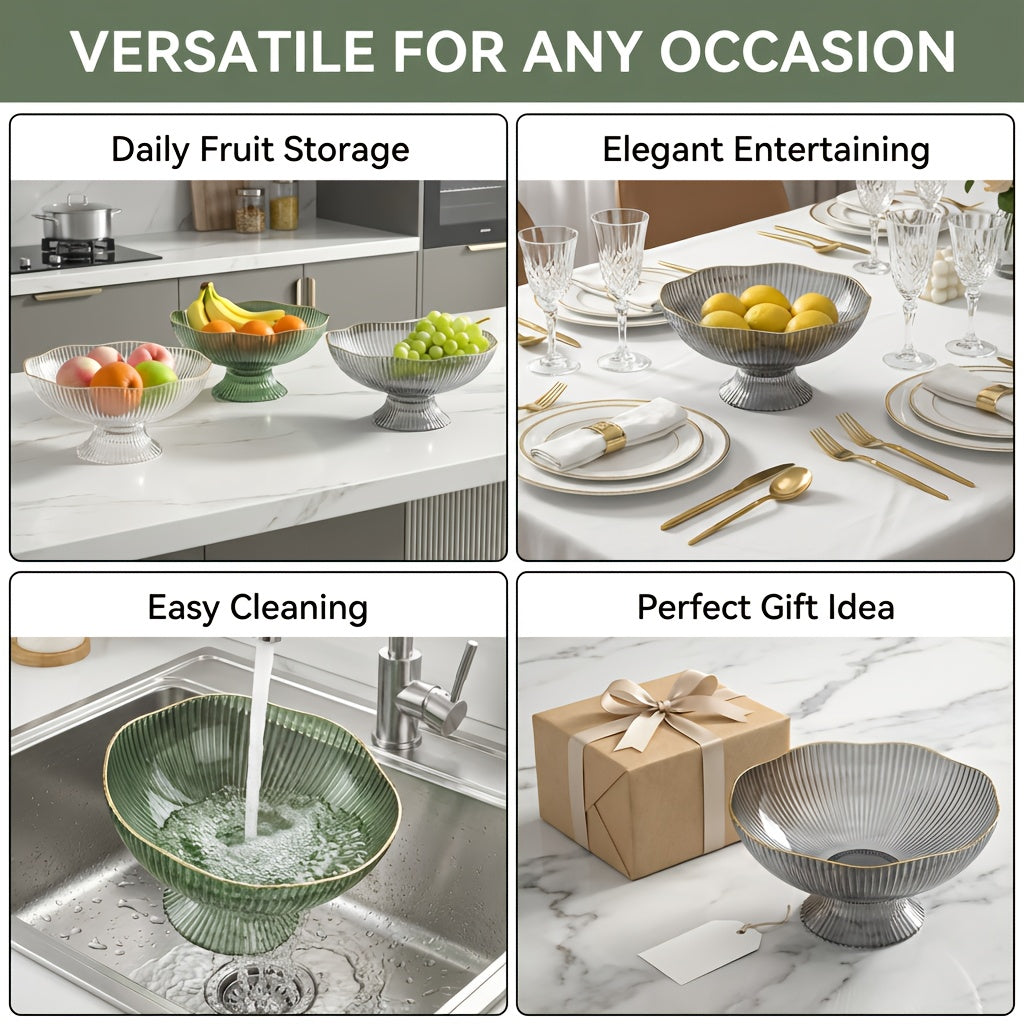 Luxury Transparent Fruit Bowl Made of PET – Decorative and Practical