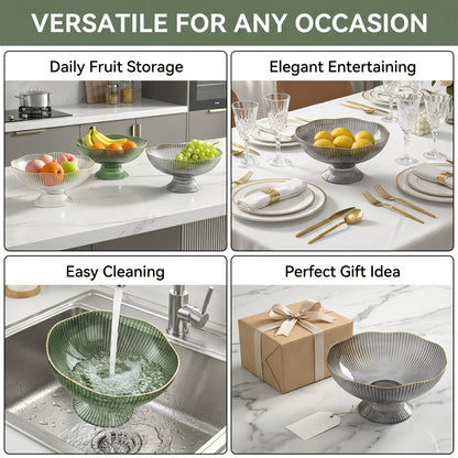 Luxury Transparent Fruit Bowl Made of PET – Decorative and Practical