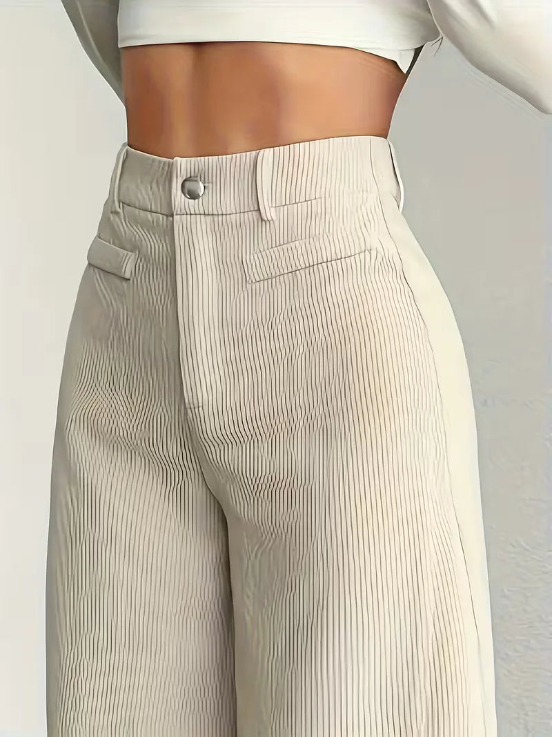Pantalon à jambes larges taille haute