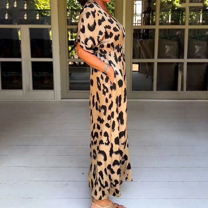 Maxi Dress with Leopard Print - Esmee