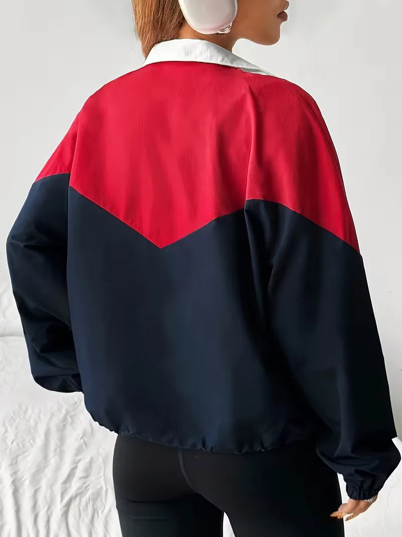 Veste de survêtement avec design bicolore