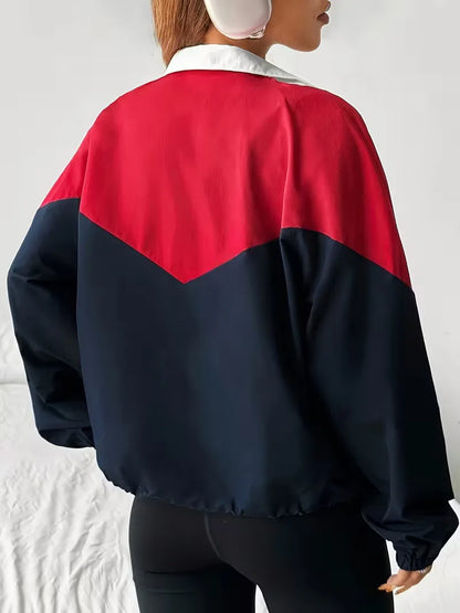 Veste de survêtement avec design bicolore