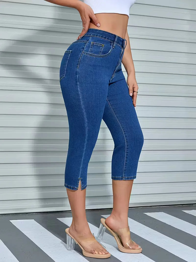 Jean skinny avec ourlet fendu