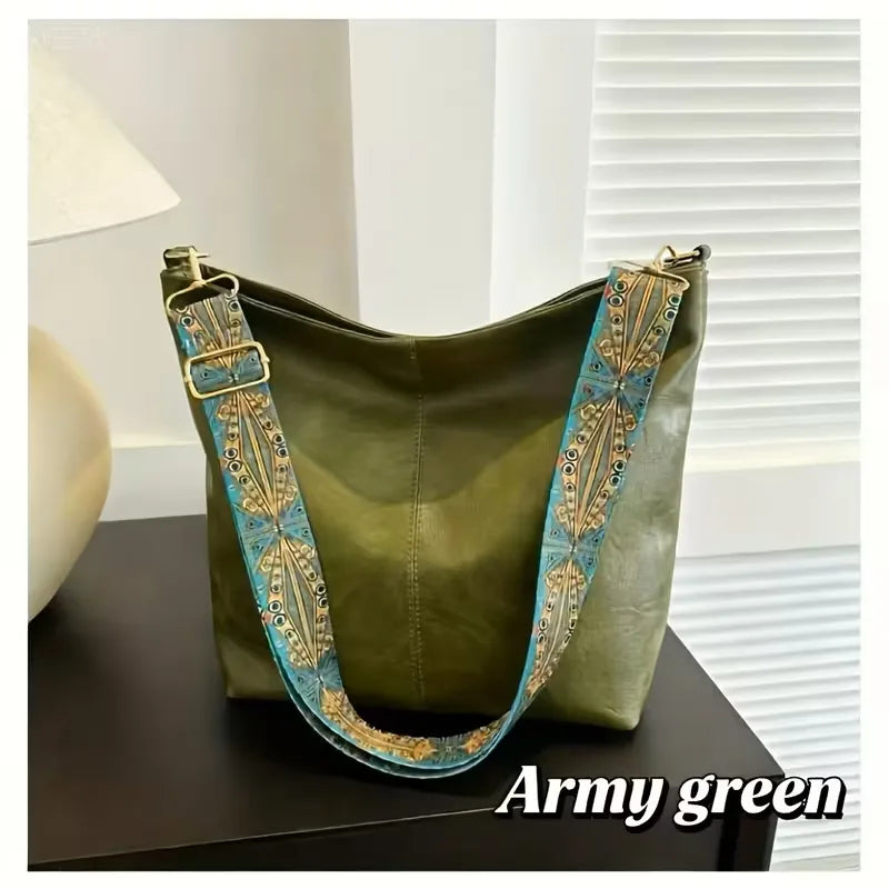 Sac à bandoulière avec sangle colorée