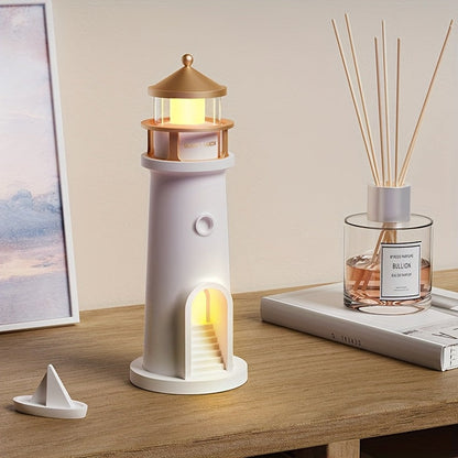 Lampada da tavolo decorativa a forma di faro con luce regolabile, per gli interni