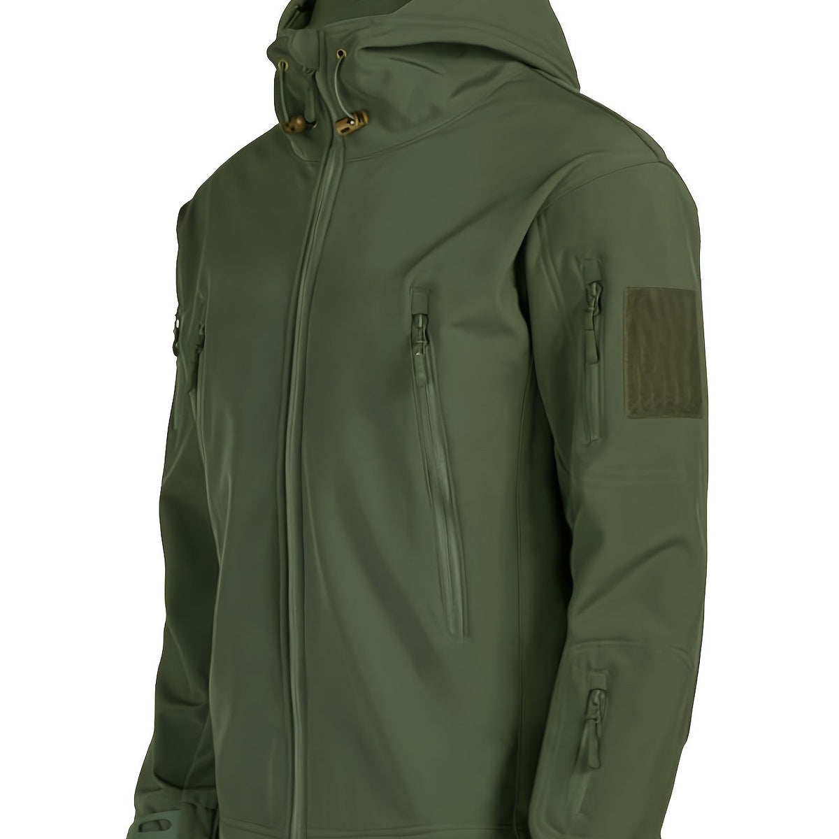 Chaqueta softshell para hombre para actividades al aire libre, con capucha y forro cálido cortavientos