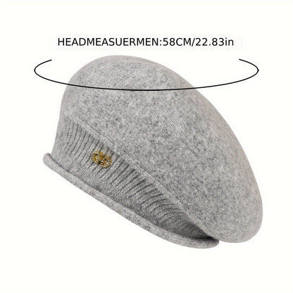 Elegantní pletený baret pro ženy - Elegance a teplo v zimě