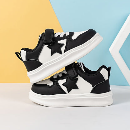 Sneakers vintage e casual con motivo a stelle per ragazzi, con chiusura in velcro - Rey