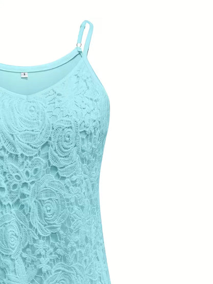 lace tank top with V-neck