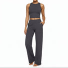 Rechte broek met hoge taille en zakken
