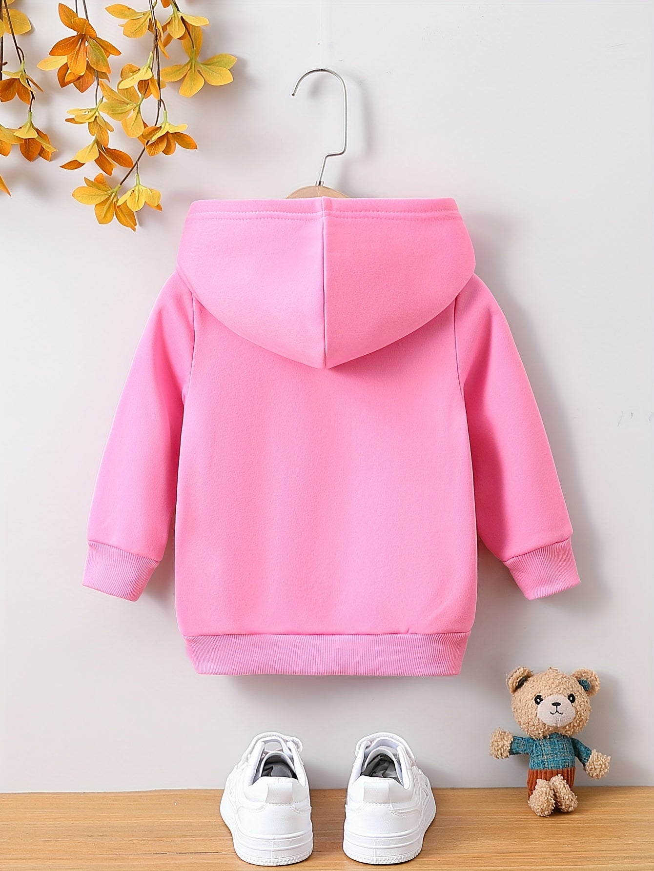 Toddler Girls' Hoodie with Cartoon Animal Print - Ana